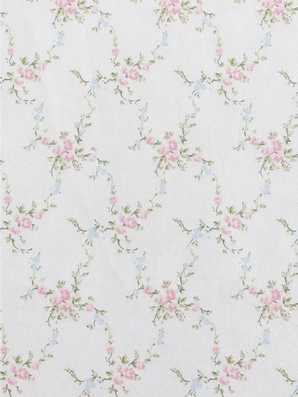 Laura Ashley Lynda Pink Floral Full Sheet Set Cotton Percale 4-Piece NWT
